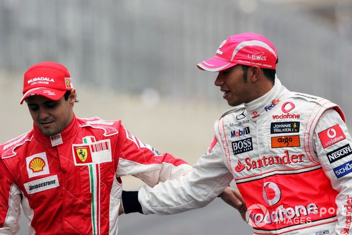 Felipe Massa, Ferrari e Lewis Hamilton, McLaren