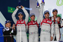Podium LMP1: second place #8 Audi Sport Team Joest Audi R18: Lucas di Grassi, Loic Duval, Oliver Jar