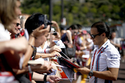 Felipe Massa, Williams, signs autographs for fans