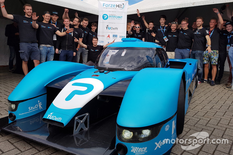 Racewagen op waterstof