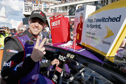 Race winner Denny Hamlin, Joe Gibbs Racing Toyota