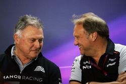 (L to R): Dave Ryan, Manor Racing Racing Director with Robert Fernley, Sahara Force India F1 Team Deputy Team Principal in the FIA Press Conference