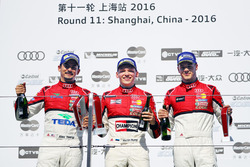 Podium: Martin Rump, Champion Racing Team, second place Alex Yoong, Audi TEDA Racing Team, third place Alessio Picariello, MGT Team
