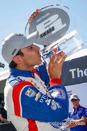 Polesitter Helio Castroneves, Team Penske Chevrolet