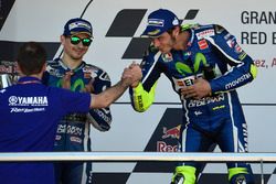 Podium: winner Valentino Rossi, Yamaha Factory Racing, second place Jorge Lorenzo, Yamaha Factory Ra