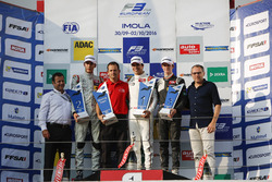 Podium: Race winner Lance Stroll, Prema Powerteam Dallara F312 Mercedes-Benz, second place George Russell, HitechGP Dallara F312 Mercedes-Benz, third place Callum Ilott, Van Amersfoort Racing Dallara F312 Mercedes-Benz