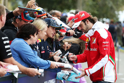 Jean-Eric Vergne, Ferrari Test and Development Driver signs autographs for the fans