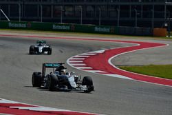 Lewis Hamilton, Mercedes AMG F1 W07 Hybrid leads team mate Nico Rosberg, Mercedes AMG F1 W07 Hybrid