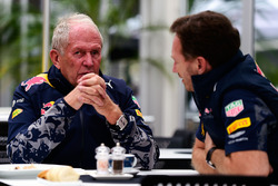 Dr. Helmut Marko, Red Bull Motorsport Consultor con Christian Horner, jefe de equipo de carreras de