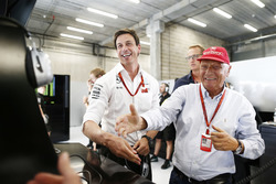 Toto Wolff, Mercedes AMG F1 Shareholder and Executive Director with Niki Lauda, Mercedes Non-Executive Chairman