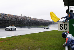 Lewis Hamilton, Mercedes AMG F1 W07 Hybrid leads behind the FIA Safety Car