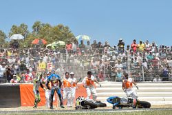 Jack Miller, Estrella Galicia 0,0 Marc VDS, Alvaro Bautista, Aspar Racing Team crash