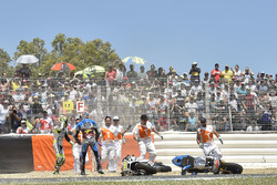Jack Miller, Estrella Galicia 0,0 Marc VDS, Alvaro Bautista, Aspar Racing Team crash