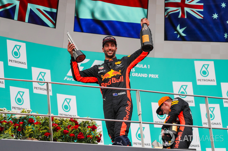 Daniel Ricciardo, Red Bull Racing festeggia sul podio