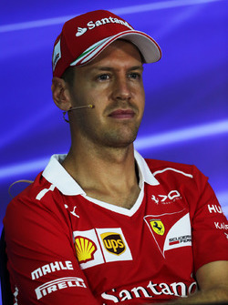 Sebastian Vettel, Ferrari in the Press Conference