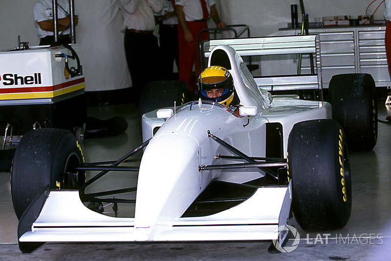 Ayrton Senna im McLaren MP4/8 mit Lamborghini-V12