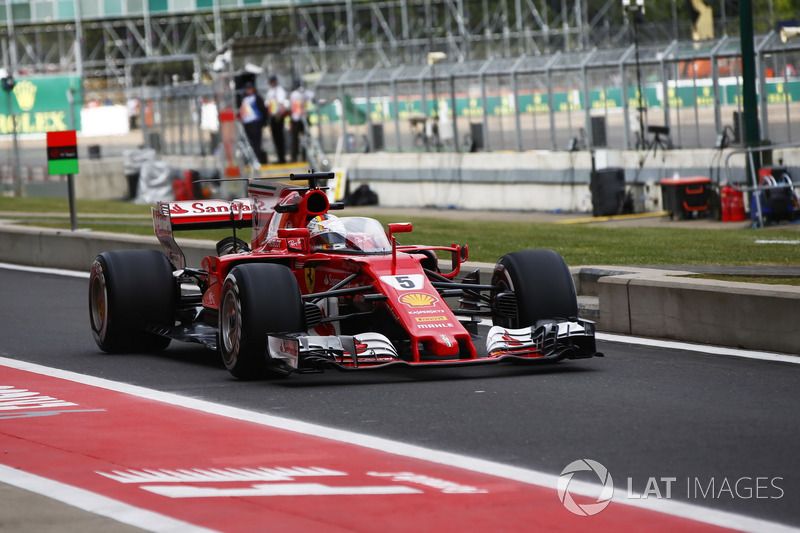 Sebastian Vettel, Ferrari SF70-H, mit Cockpitschutz Shield