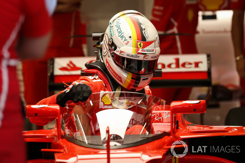 Sebastian Vettel, Ferrari SF70H, cockpit shield