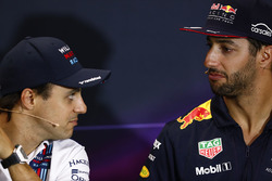 Felipe Massa, Williams, Daniel Ricciardo, Red Bull Racing, basın toplantısı