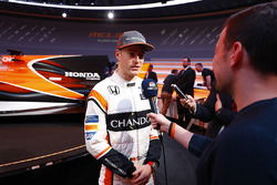 Stoffel Vandoorne, McLaren, is interviewed by the media