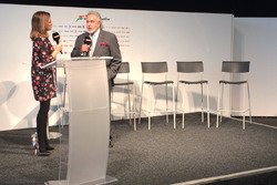 Dr. Vijay Mallya, eigenaar Sahara Force India F1 Team met Natalie Pinkham