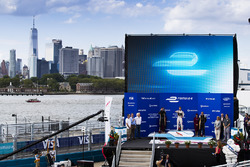 Sam Bird, DS Virgin Racing, Jean-Eric Vergne, Techeetah, e Stéphane Sarrazin, Techeetah