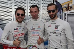 Sergey Afanasyev, Craft Bamboo Racing, SEAT León SEQ; Davit Kajaia, Liqui Moly Team Engstler, Volkswagen Golf GTI; Mikhail Grachev, West Coast Racing, Honda Civic TCR  