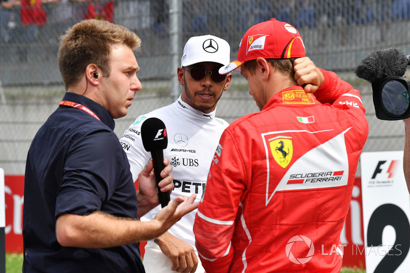 Davide Valsecchi, Sky Italia, Lewis Hamilton, Mercedes AMG F1, Sebastian Vettel, Ferrari