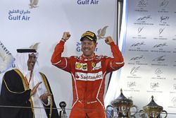 Podium: winner Sebastian Vettel, Ferrari