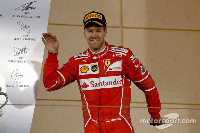 Podio: Sebastian Vettel, Ferrari