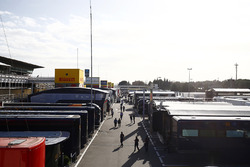 De paddock in Barcelona