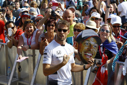 Jenson Button, McLaren with Fans