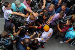 Max Verstappen, Red Bull Racing talks to the media