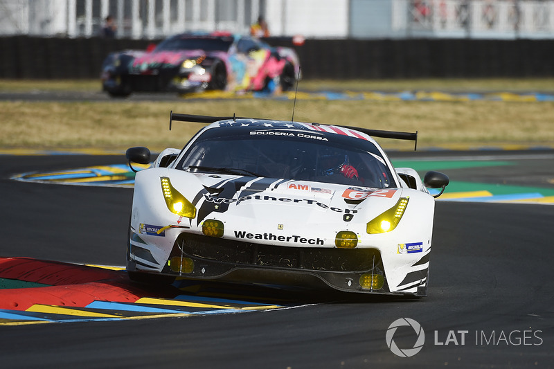 #62 Scuderia Corsa Ferrari 488 GTE: Cooper MacNeil, Bill Sweedler, Townsend Bell