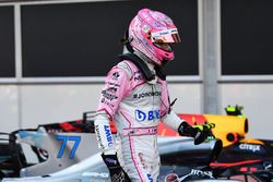 Esteban Ocon, Sahara Force India F1, dans le parc fermé