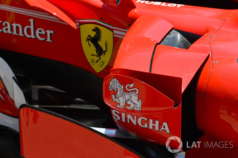 Ferrari SF70H: Seitenkasten mit Luftleitblechen