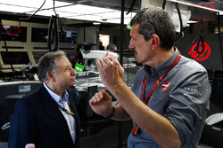 Jean Todt, President, FIA, Guenther Steiner, Team Principal, Haas F1 Team