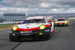 #911 Porsche Team North America Porsche 911 RSR: Patrick Pilet, Dirk Werner, Frederic Wakowiecki, #912 Porsche Team North America Porsche 911 RSR: Kevin Estre, Laurens Vanthoor, Richard Lietz