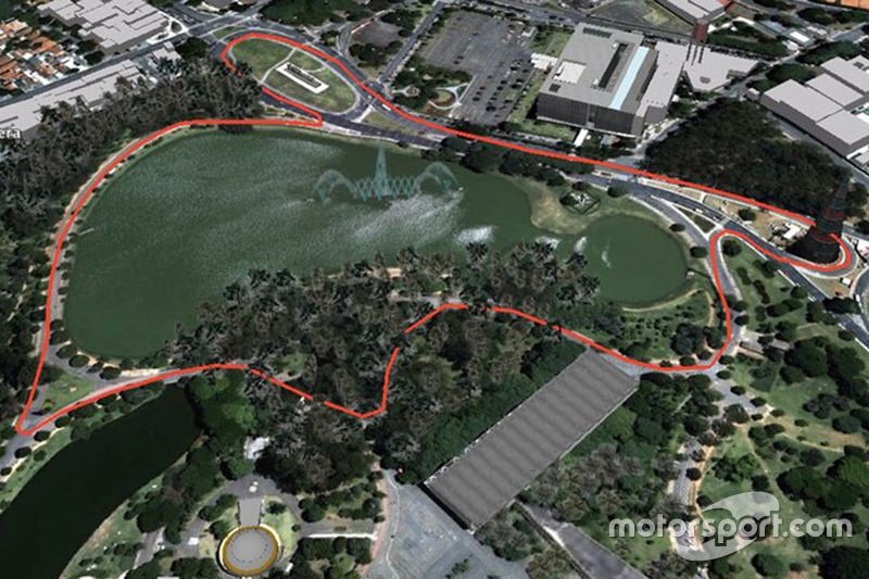 São Paulo, Ibirapuera park, la pista disegnata da Lucas di Grassi