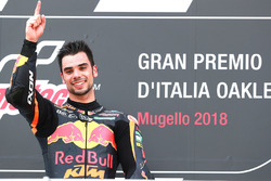 Sur le podium : le vainqueur Miguel Oliveira, Red Bull KTM Ajo Moto2