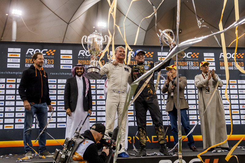 El ganador David Coulthard y Petter Solberg