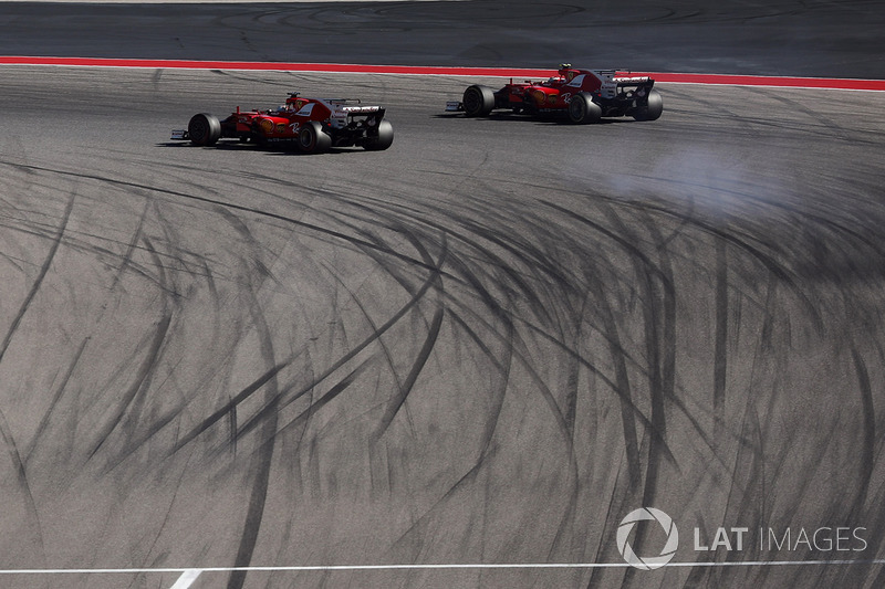 Sebastian Vettel, Ferrari SF70H ve Kimi Raikkonen, Ferrari SF70H