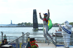 Lucas di Grassi, Audi Sport ABT Schaeffler, celebrates after winning the race