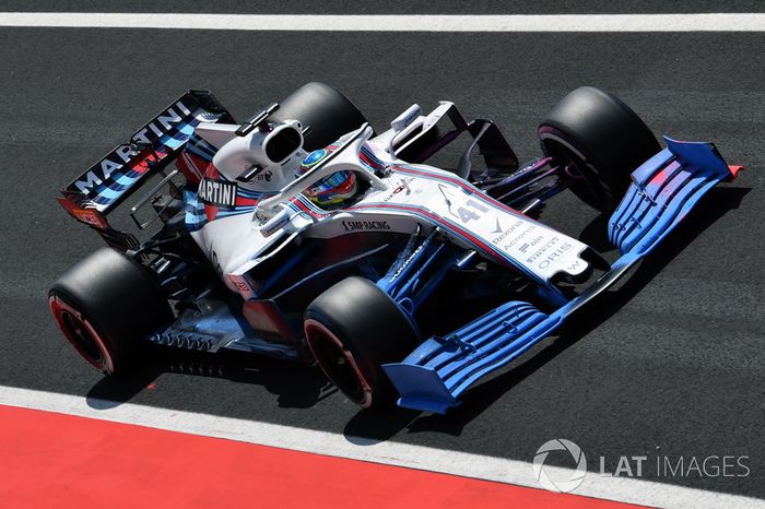 Oliver Rowland, Williams FW41 con pintura en el alerón