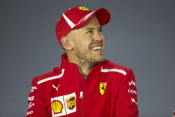 Sebastian Vettel, Ferrari en la conferencia de prensa