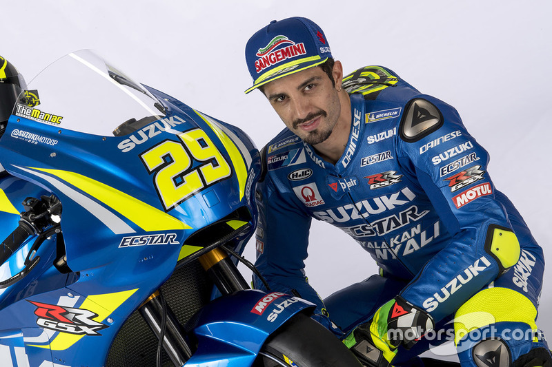 <img src="http://cdn-1.motorsport.com/static/custom/car-thumbs/MOTOGP_2018/NUMBERS/iannone.png" width="50" />Andrea Iannone (Team Suzuki MotoGP)