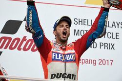 Podio: il vincitore della gara Andrea Dovizioso, Ducati Team