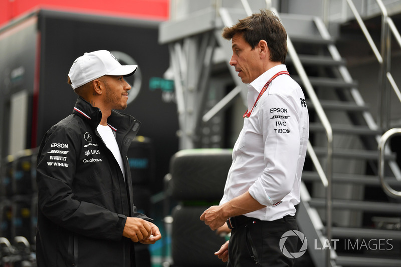Lewis Hamilton, Mercedes-AMG F1 and Toto Wolff, Mercedes AMG F1 Director of Motorsport
