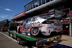 Car of Jamie Whincup, Triple Eight Race Engineering Holden after crash  