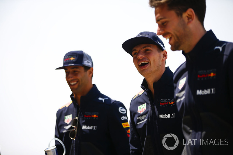 Daniel Ricciardo, Red Bull Racing, and Max Verstappen, Red Bull Racing